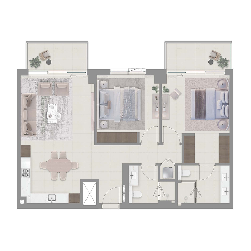 2 bedroom Apartments -  Aurea
