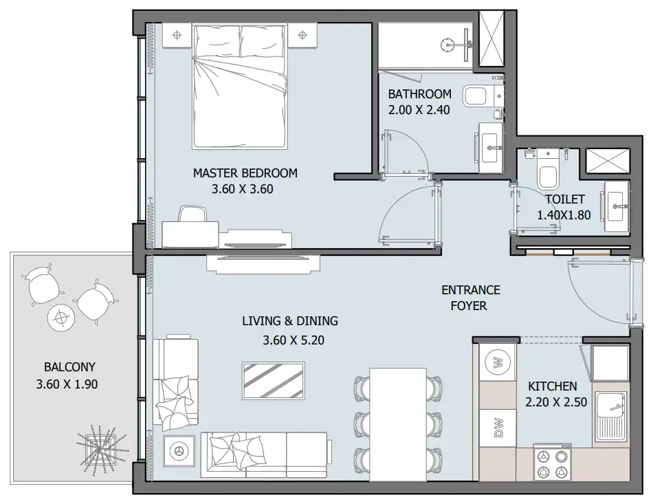 1.0 bedroom apartments -  Oceana