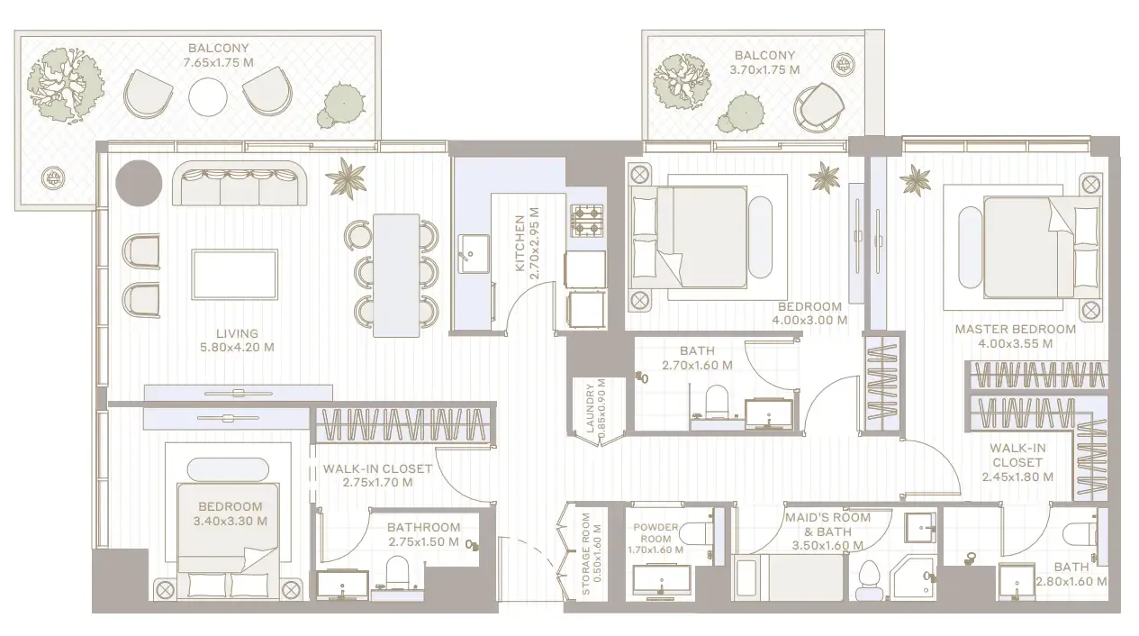 3.0 bedrooms apartments -  Alder in Park Five