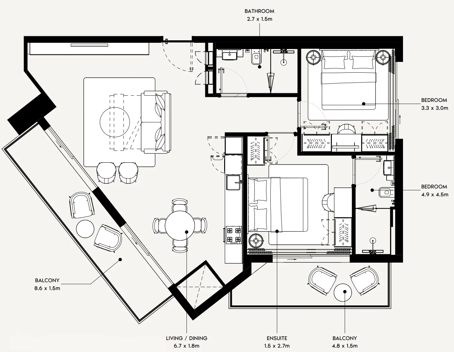2.0 bedrooms apartments -  Azizi Gabriel