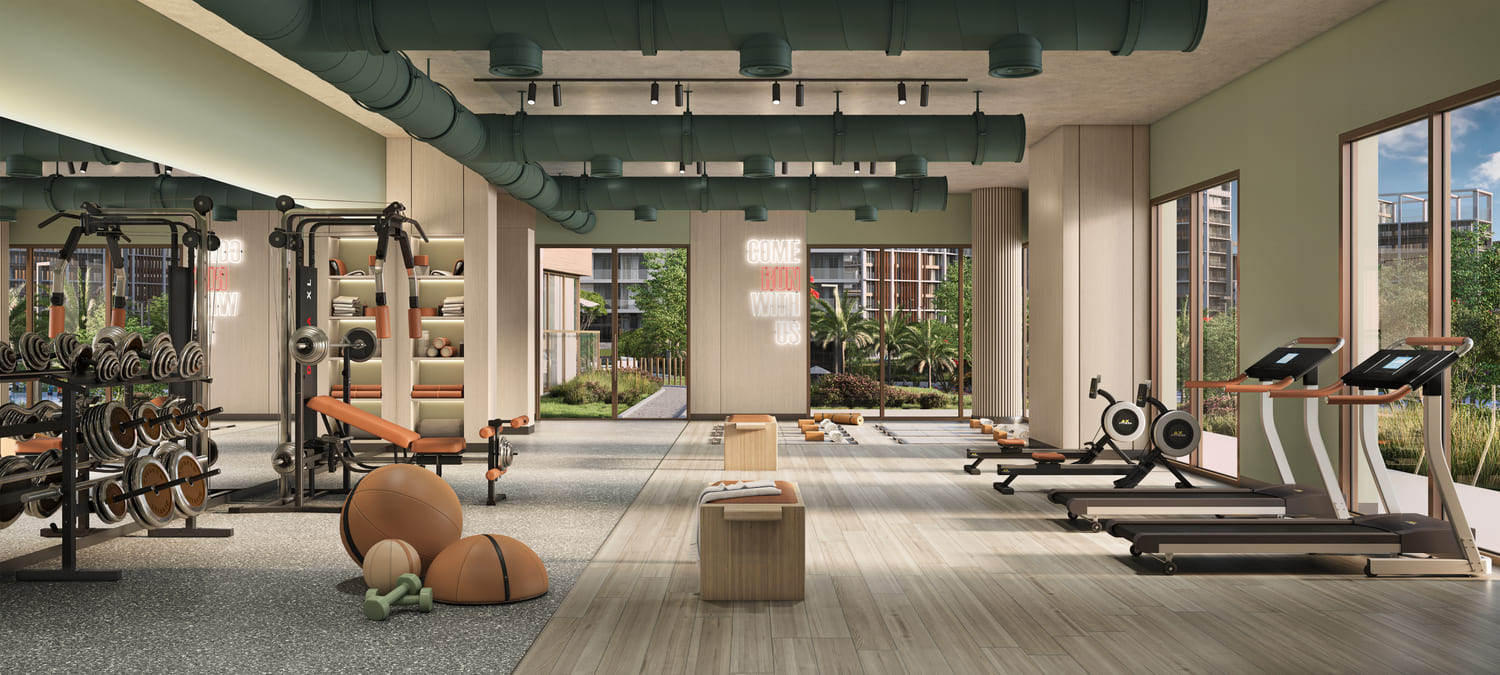 Outdoor gym and fitness station