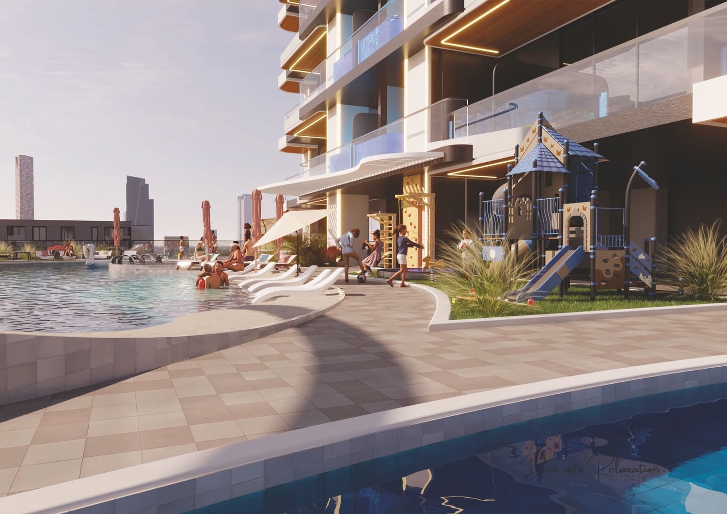 A Luxurious & Large Leisure Pool Deck